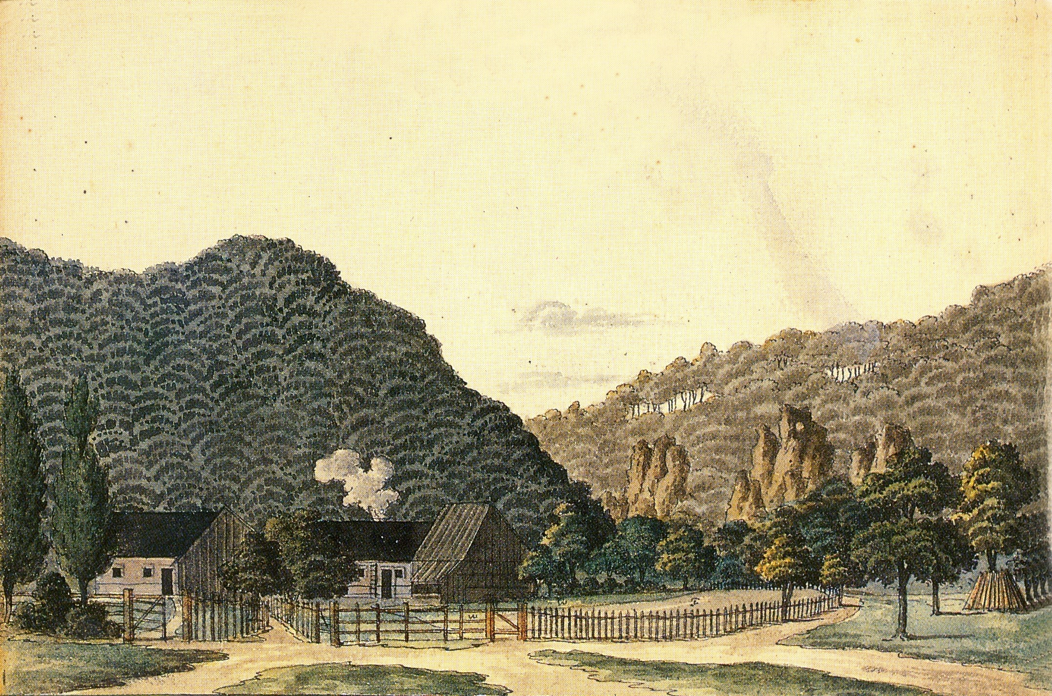 Vista del Helenental, cerca de Baden, hacia 1800