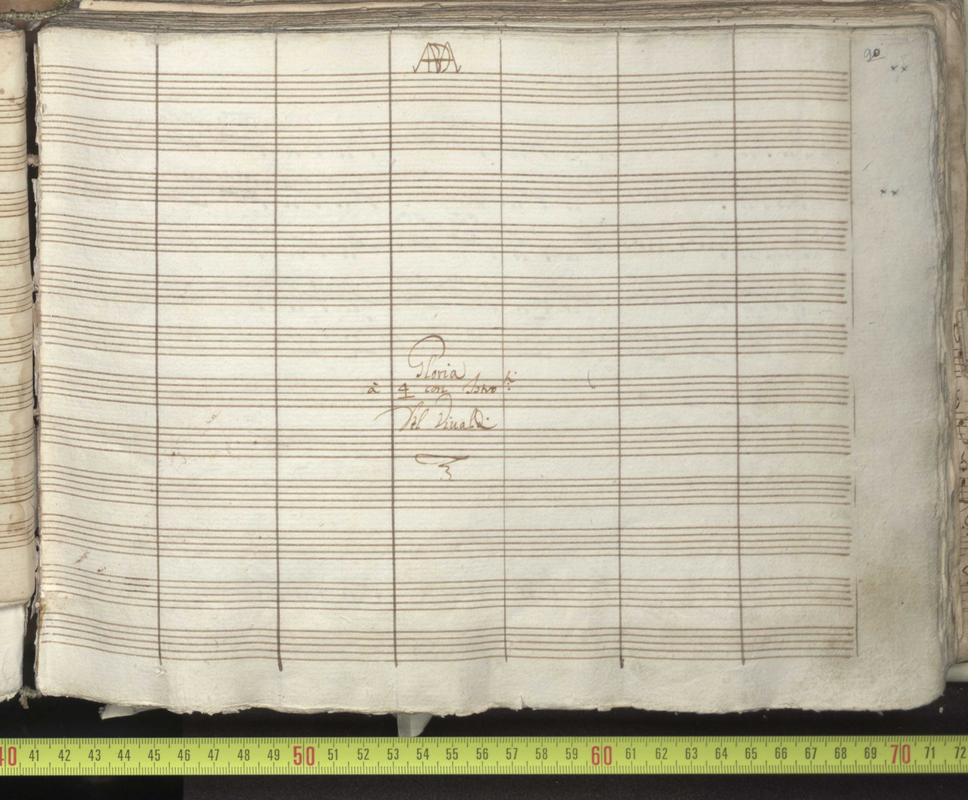 Autografo del Gloria RV 589 di Antonio Vivaldi