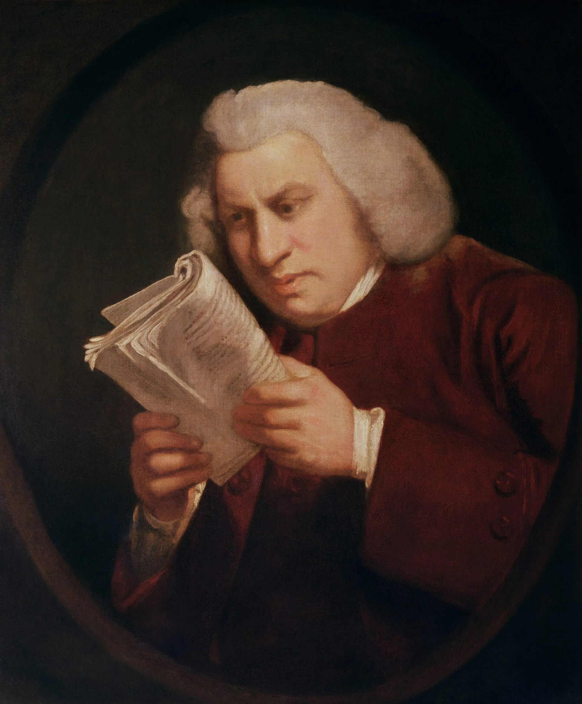 Ritratto di Samuel Johnson dipinto da Joshua Reynolds, detto Blinking Sam