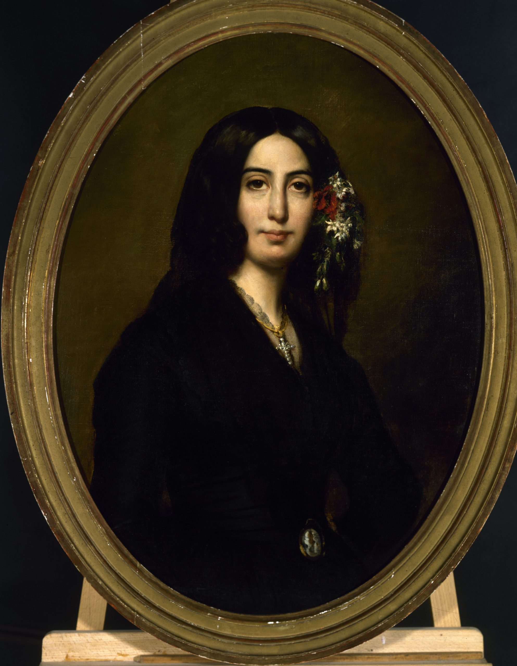 George Sand in Auguste Charpentier's portrait of 1838